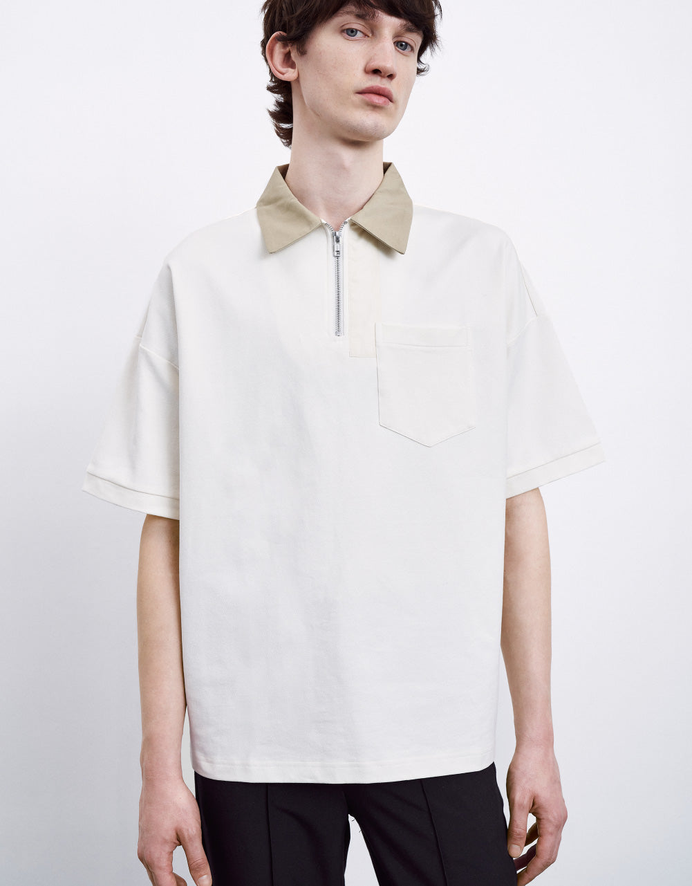 Zip Half Placket Polo T-Shirt