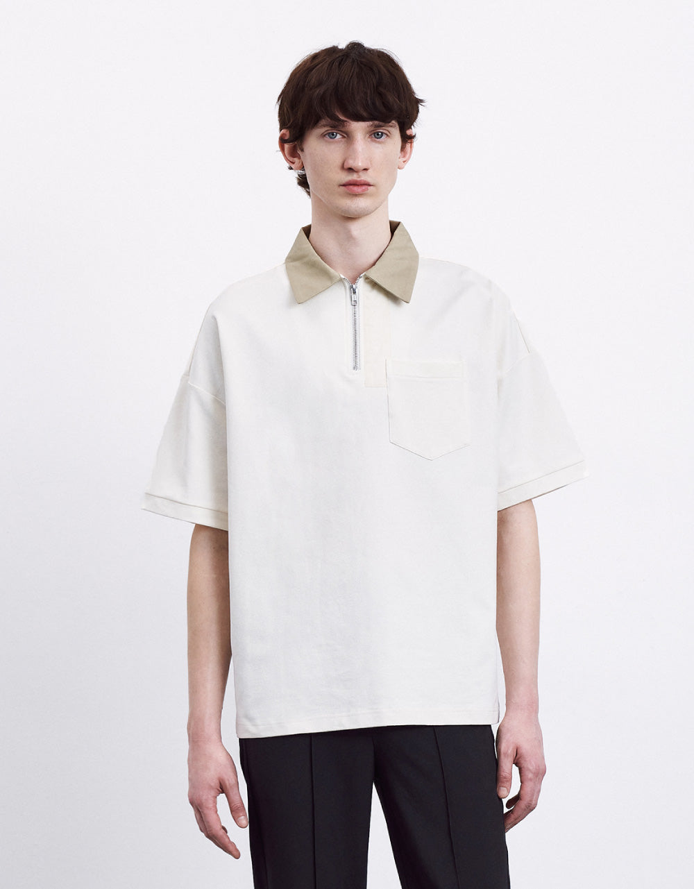 Zip Half Placket Polo T-Shirt