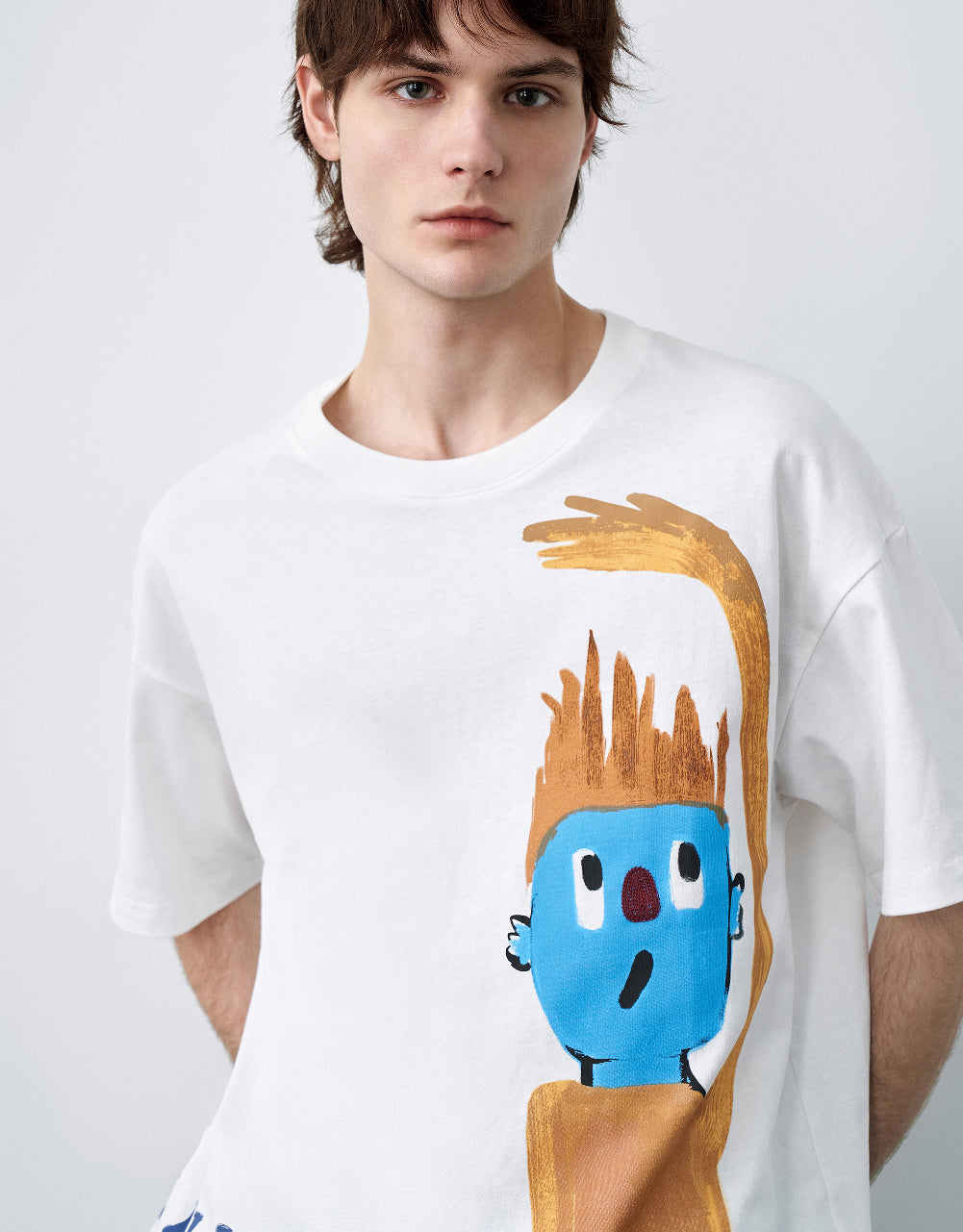 Cartoon Printed Crew Neck T-Shirt