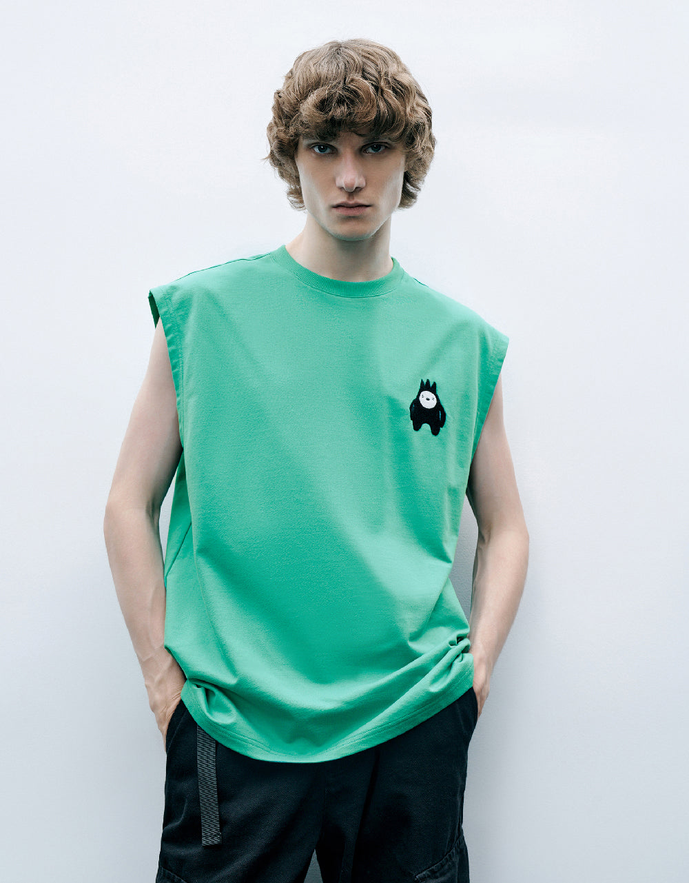 Monster Embossed Crew Neck T-Shirt