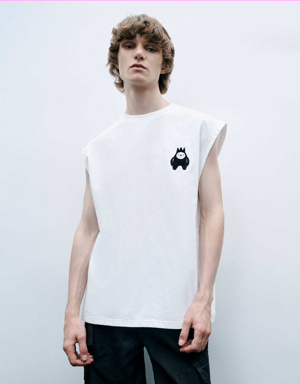 Monster Embossed Crew Neck T-Shirt