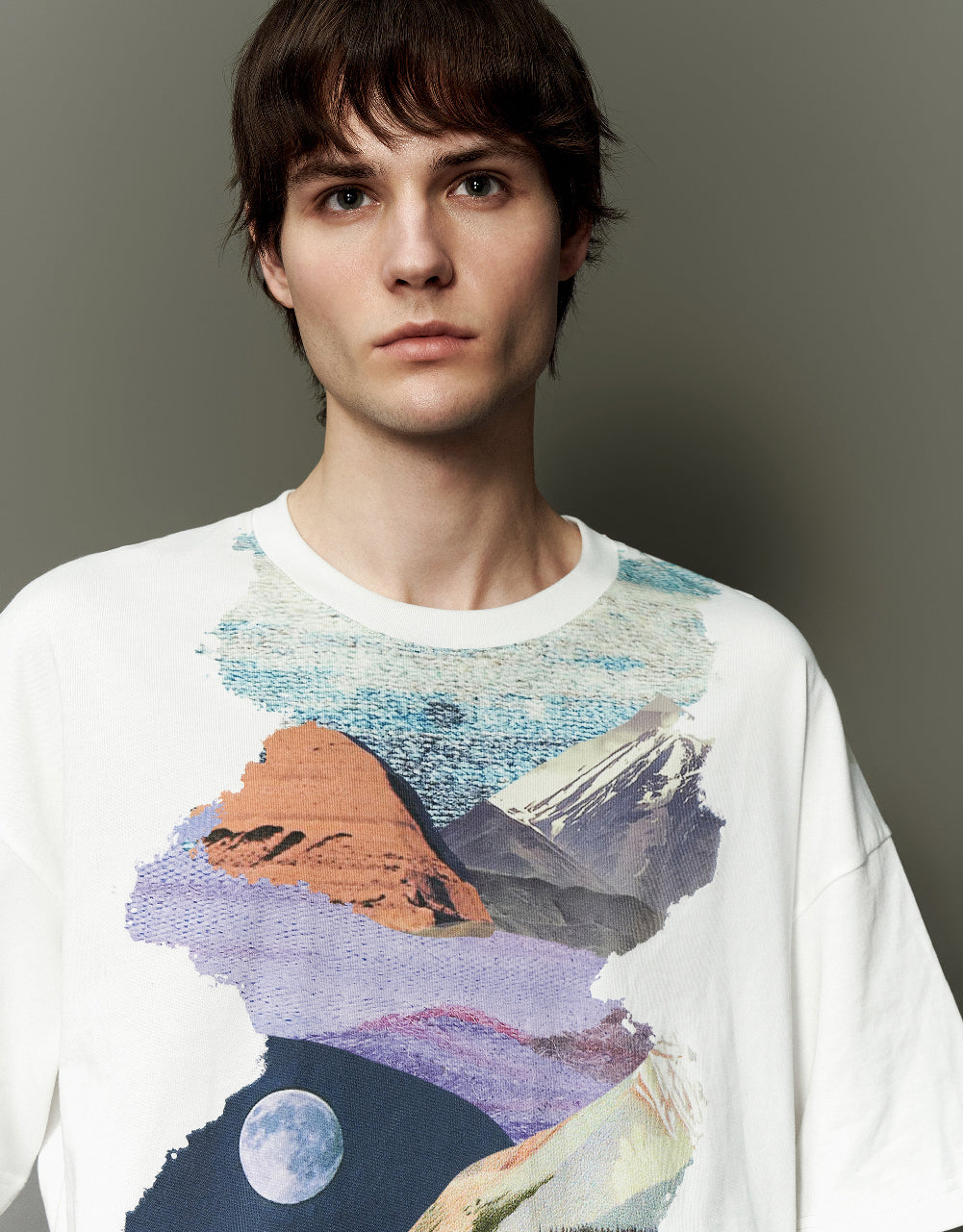 Painting Printed Crew Neck T-Shirt