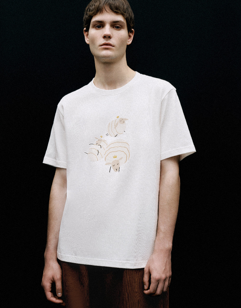Sheep Printed Crew Neck T-Shirt