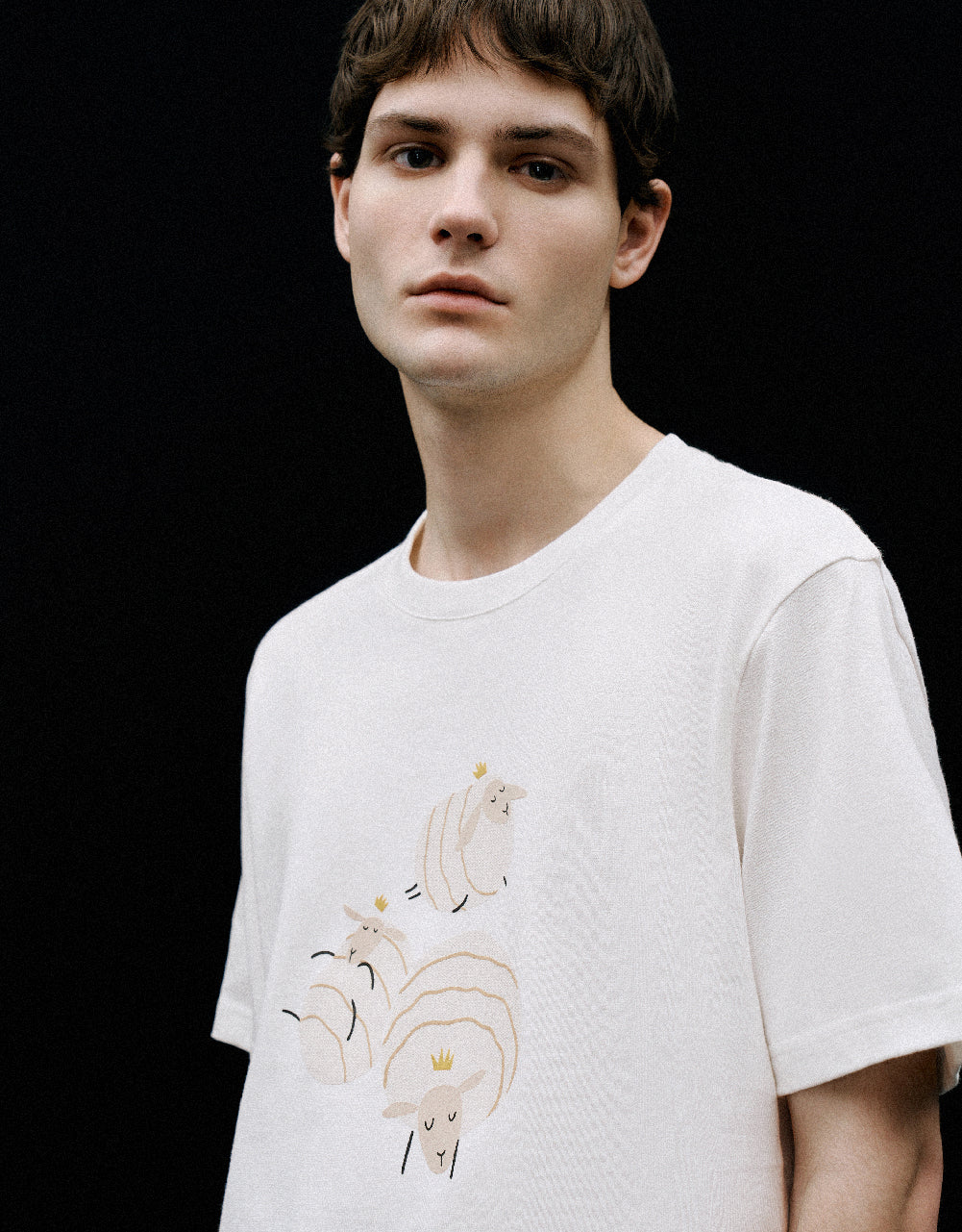 Sheep Printed Crew Neck T-Shirt