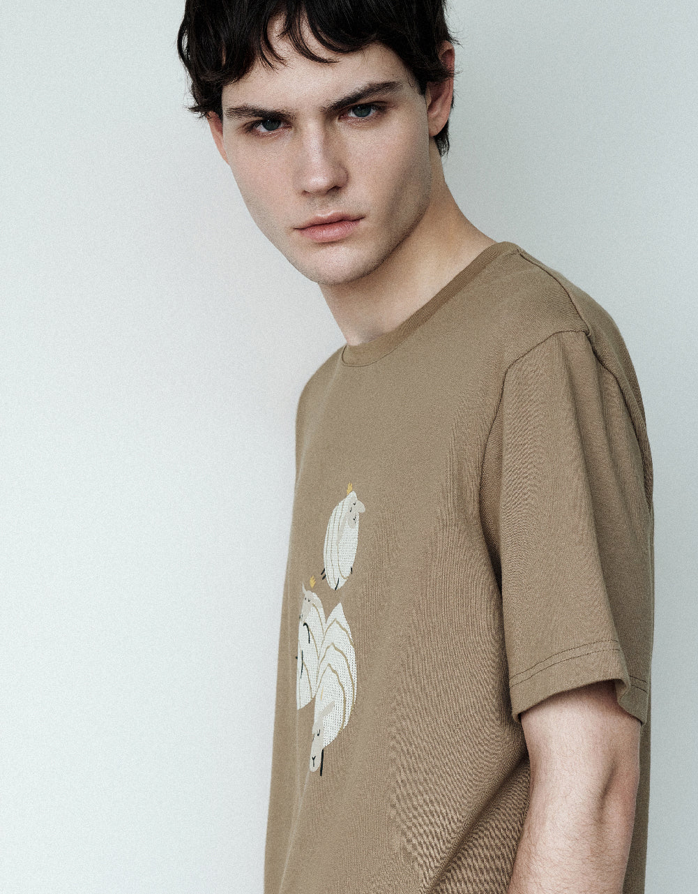 Sheep Printed Crew Neck T-Shirt