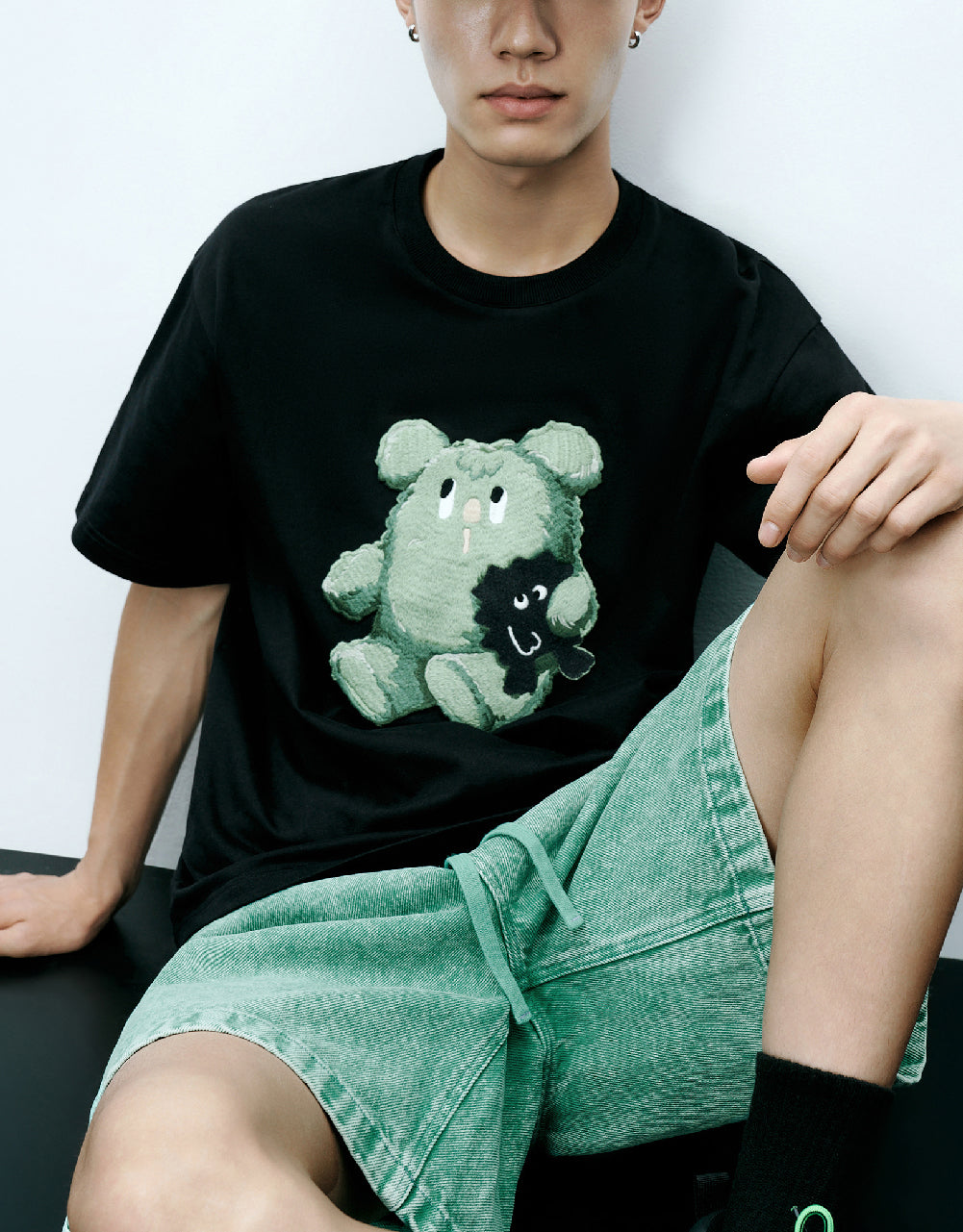 Monster Printed Crew Neck T-Shirt