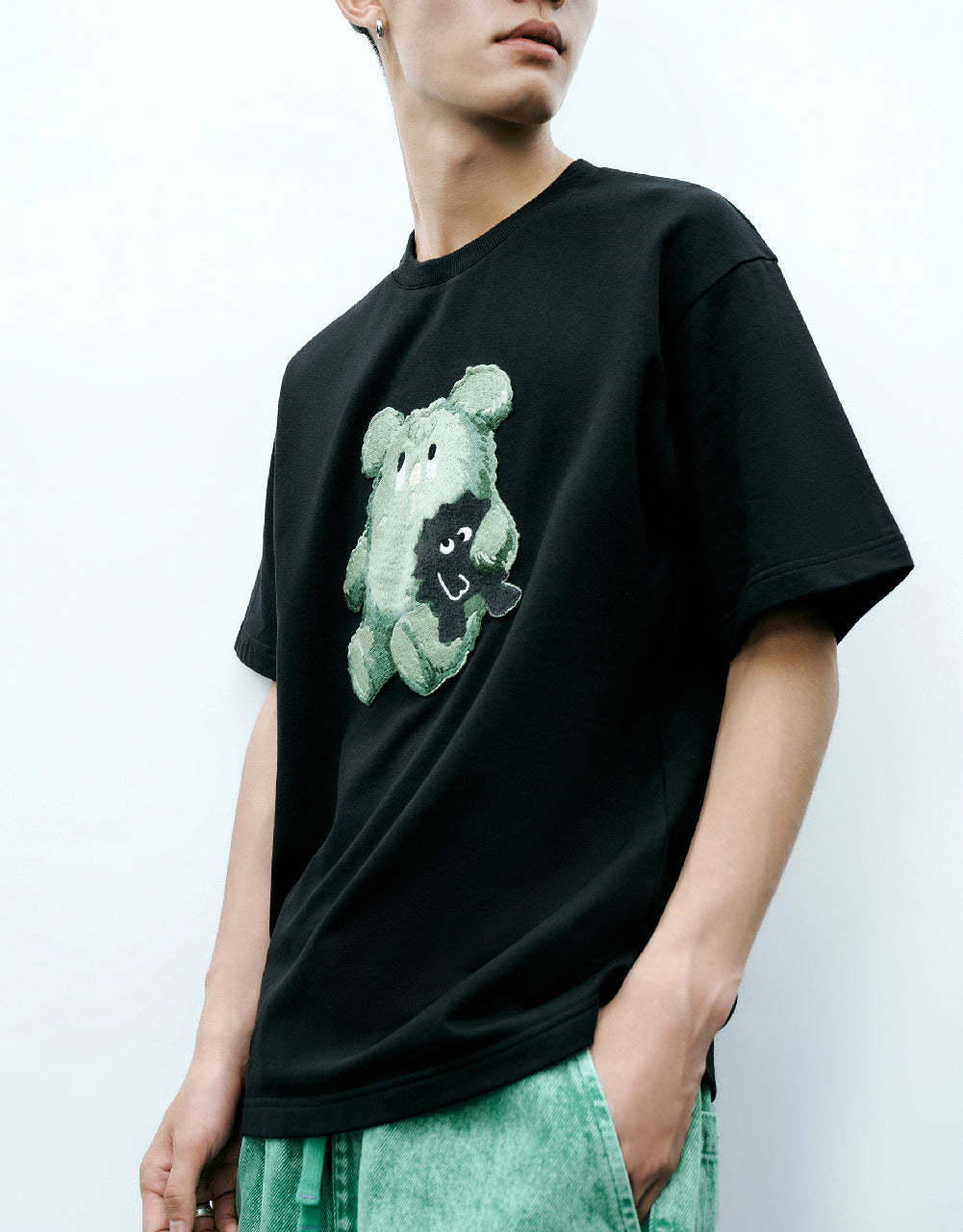 Monster Printed Crew Neck T-Shirt