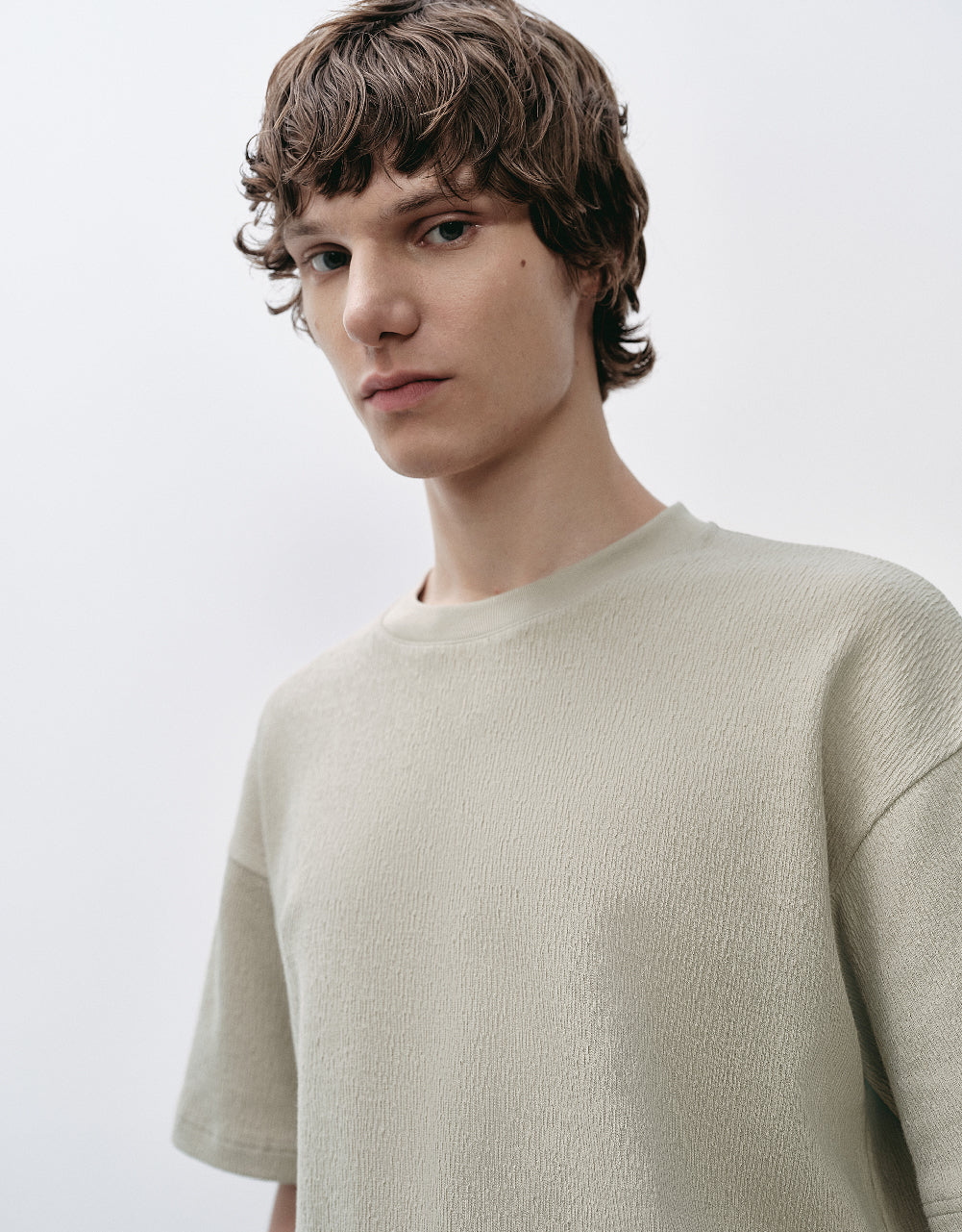 Drop Shoulder Sleeve Crew Neck T-Shirt