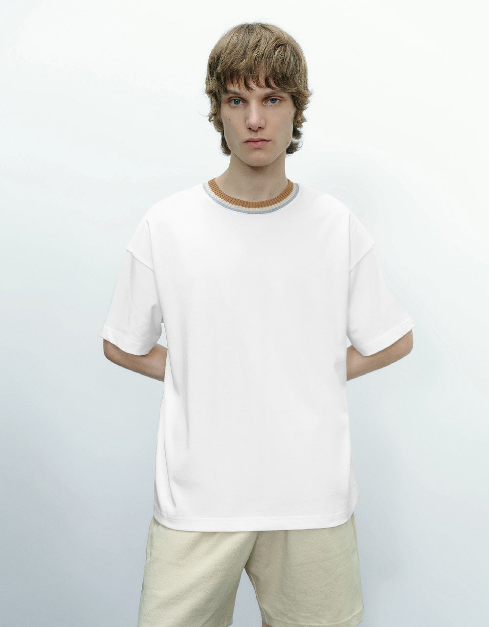 Knitted Crew Neck T-Shirt