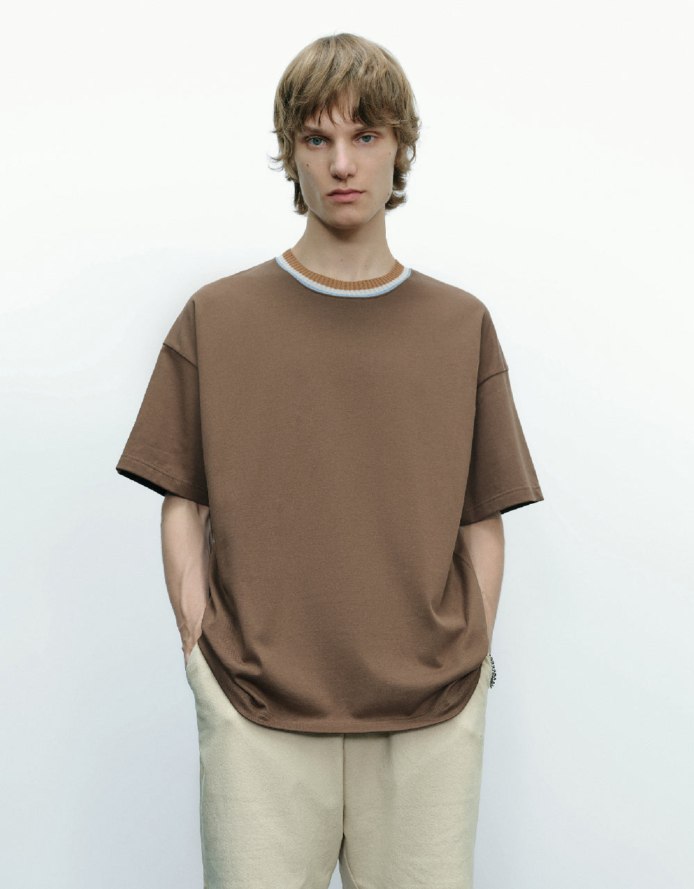 Knitted Crew Neck T-Shirt