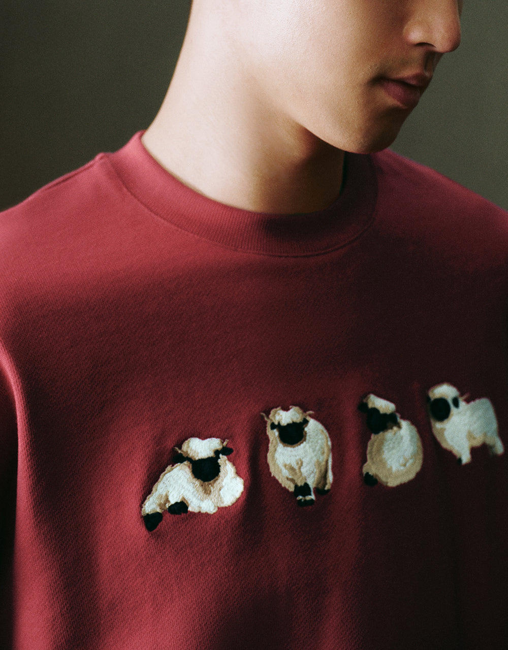 Animals Printed Crew Neck Sweatshirt