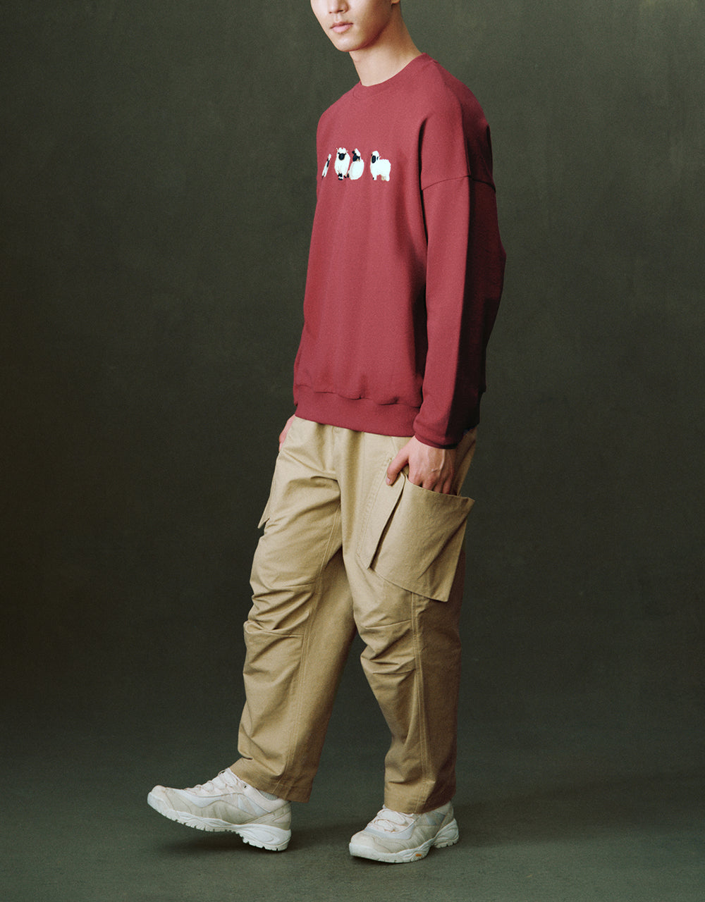 Animals Printed Crew Neck Sweatshirt