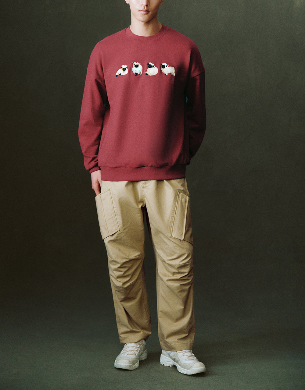 Animals Printed Crew Neck Sweatshirt