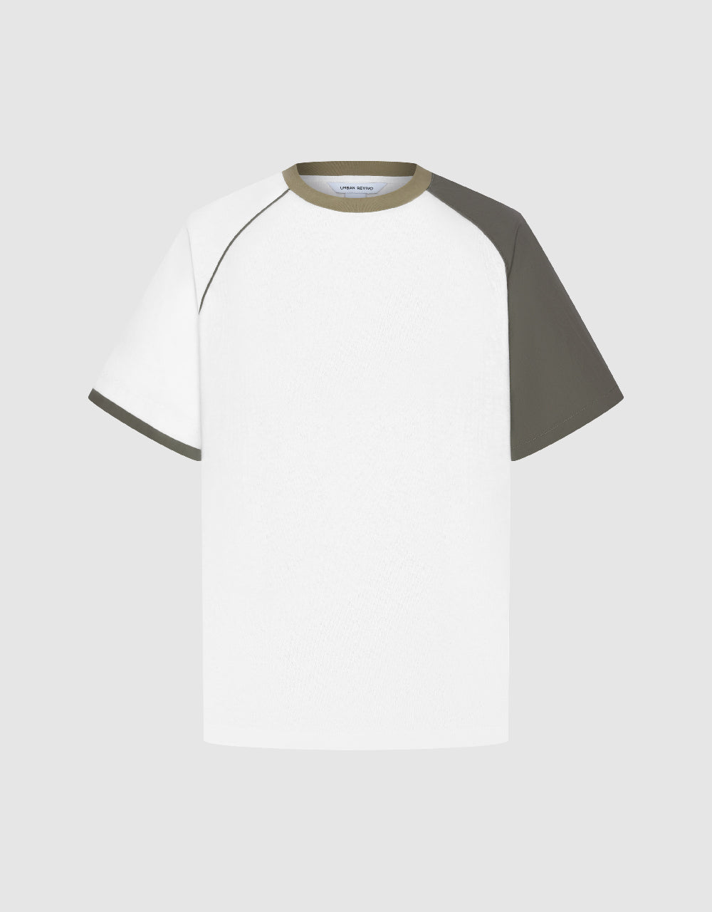 Two Toned Crew Neck Loose T-Shirt