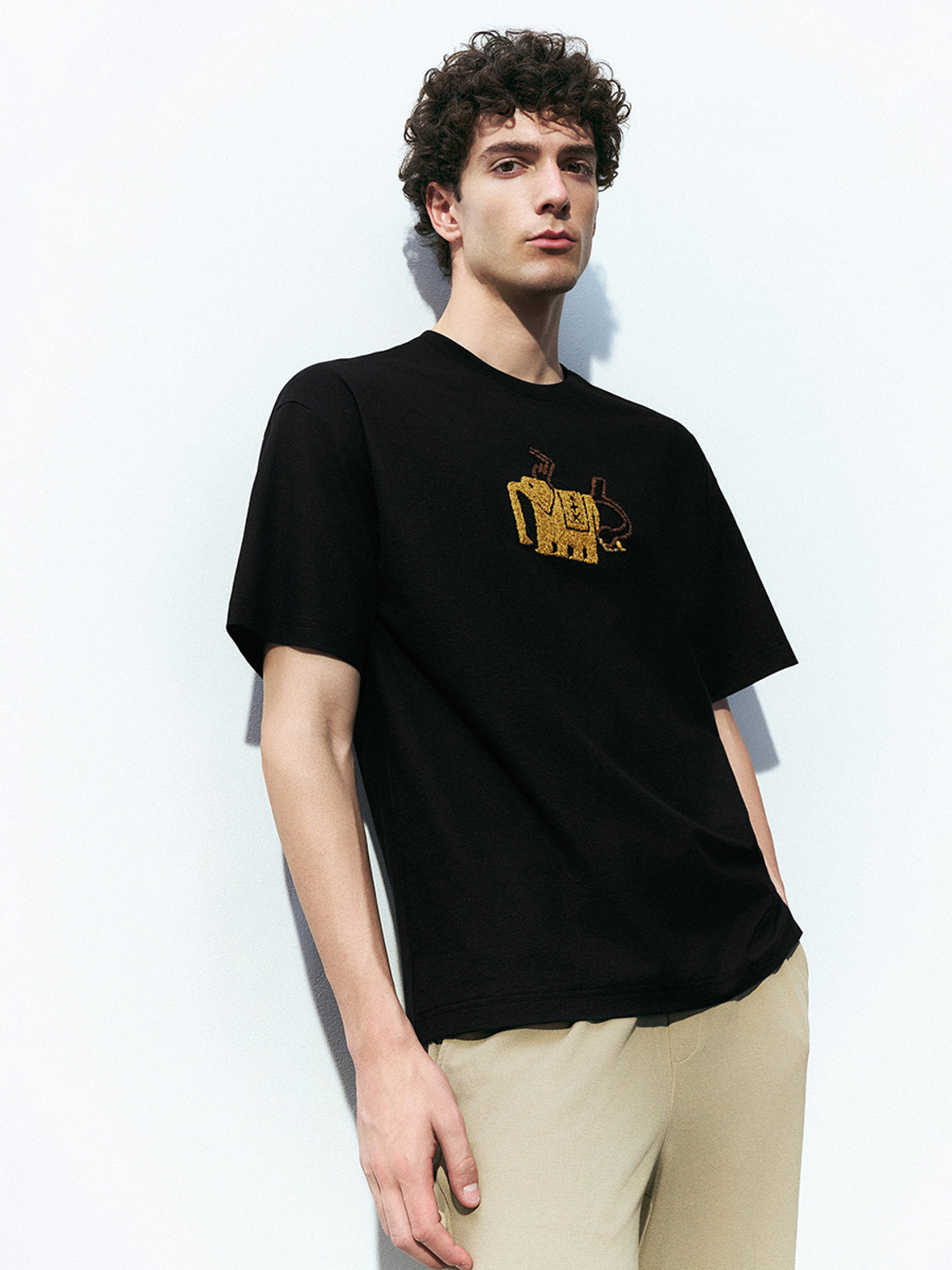 Printed Crew Neck Loose T-Shirt