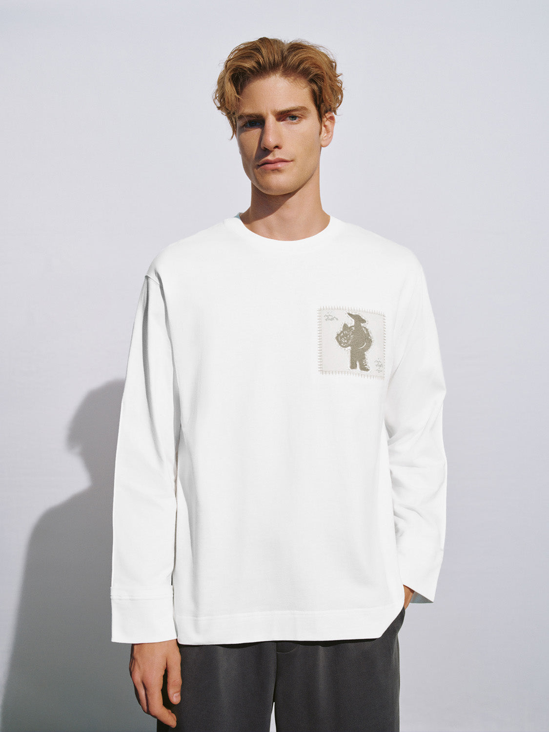 Printed Crew Neck Straight T-Shirt