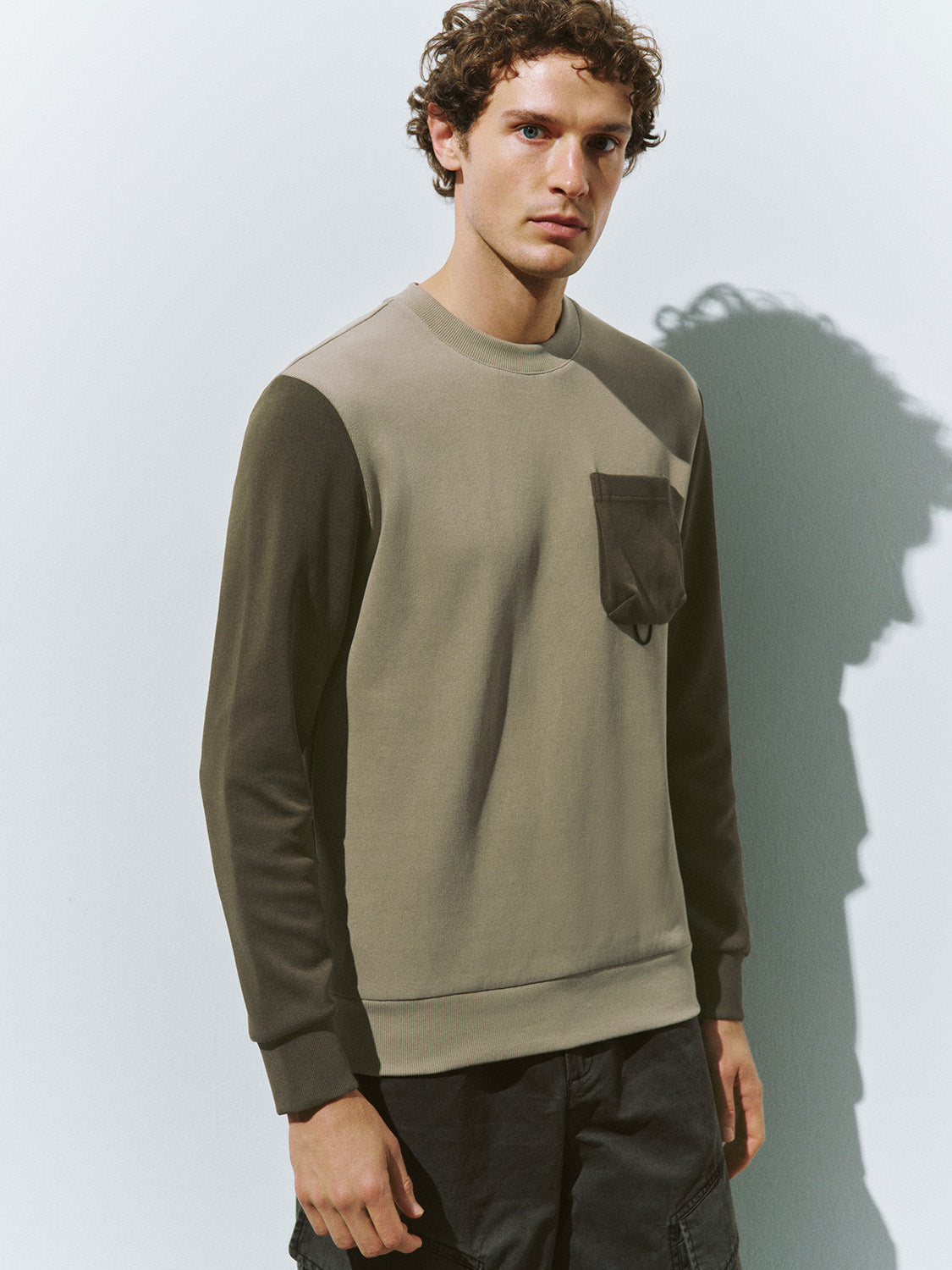 Crew Neck Straight Sweatshirt