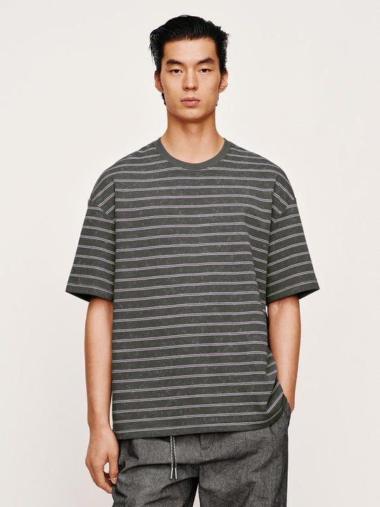 Striped With Medium Stretch Fabric For All Day Comfort T-Shirts