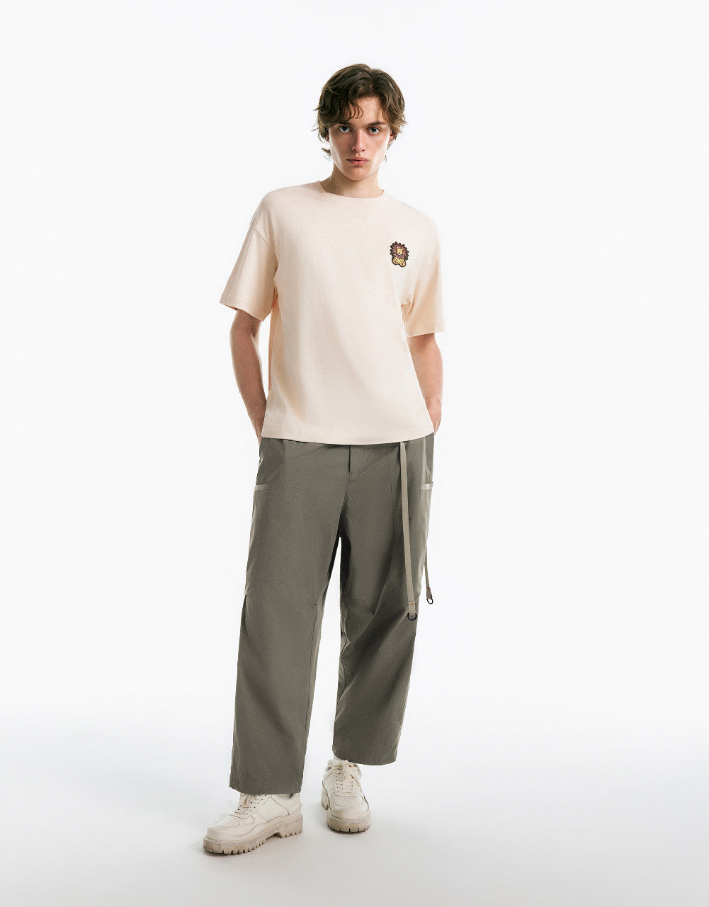 Woven Straight Pants With Pockets