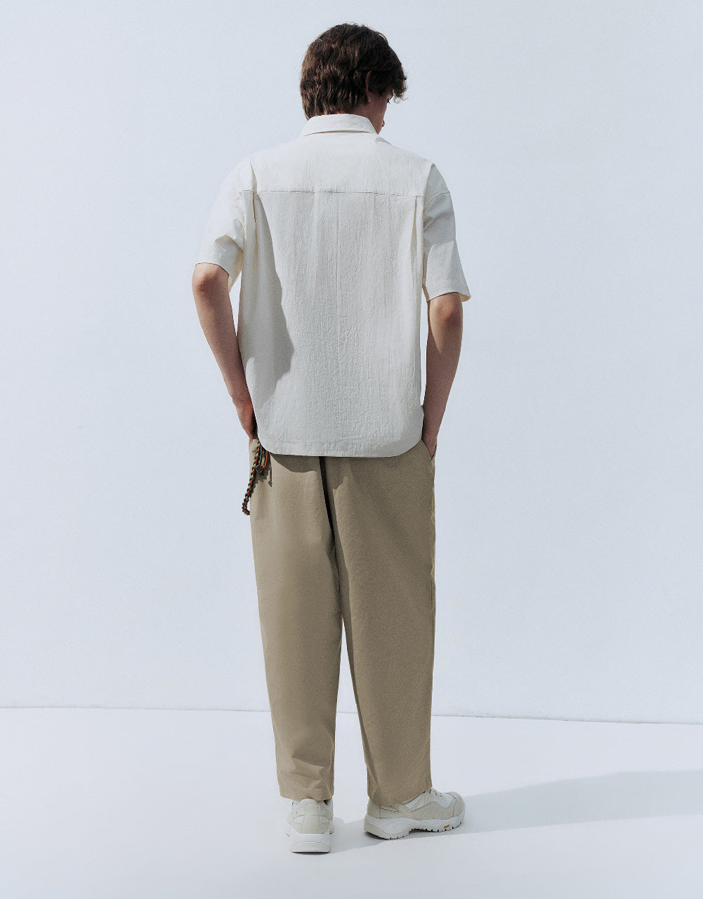 Drawstring Waist Straight Pants