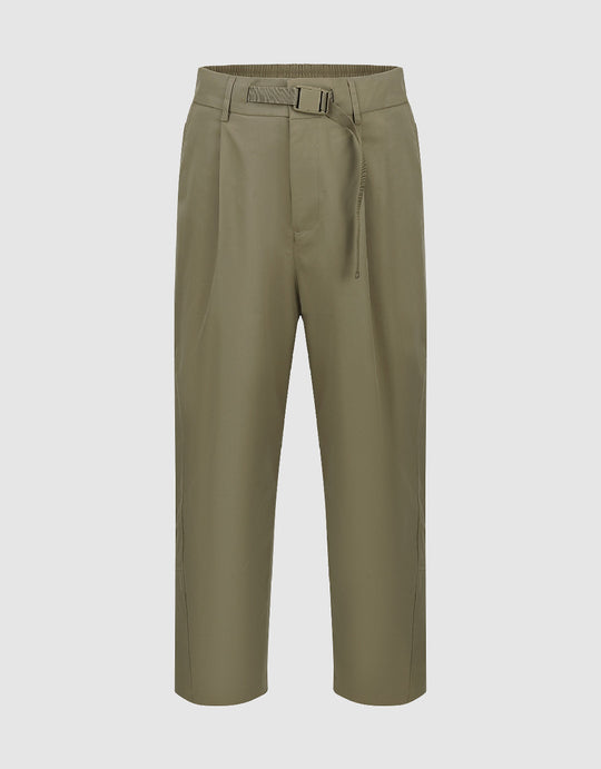 Straight Pants With Belt
