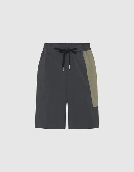 Colorblocks Drawstring Waist Shorts