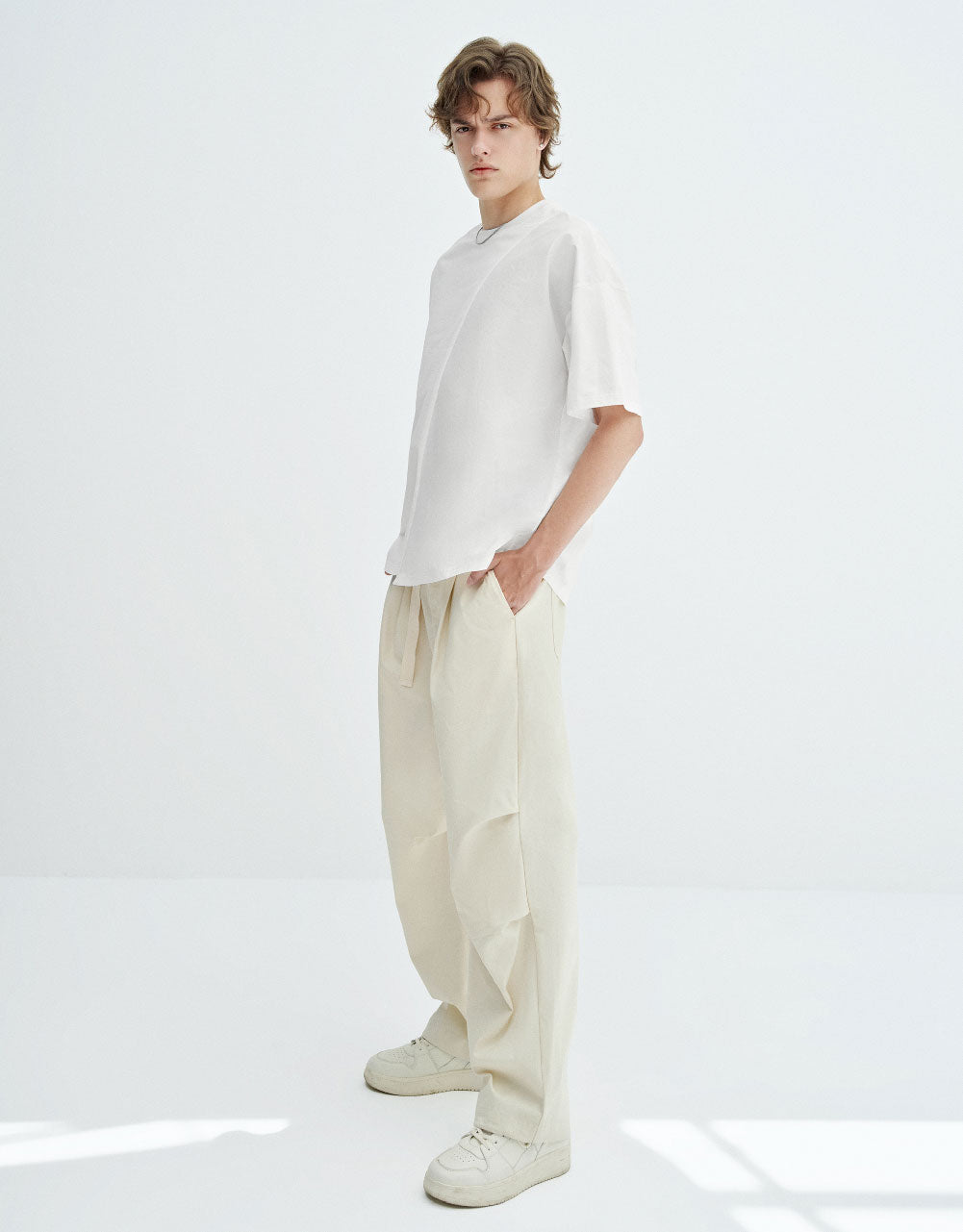 Straight Pants With Belt