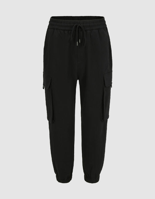 Drawstring Waist Jogger Pants
