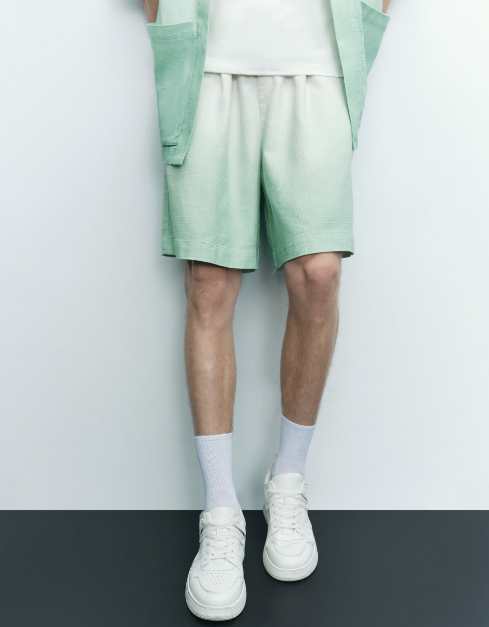Gradient Drawstring Waist Shorts