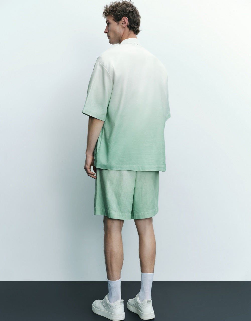 Gradient Drawstring Waist Shorts