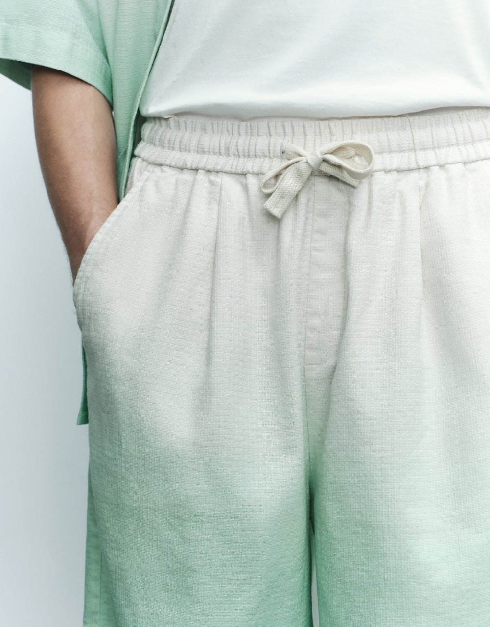 Gradient Drawstring Waist Shorts
