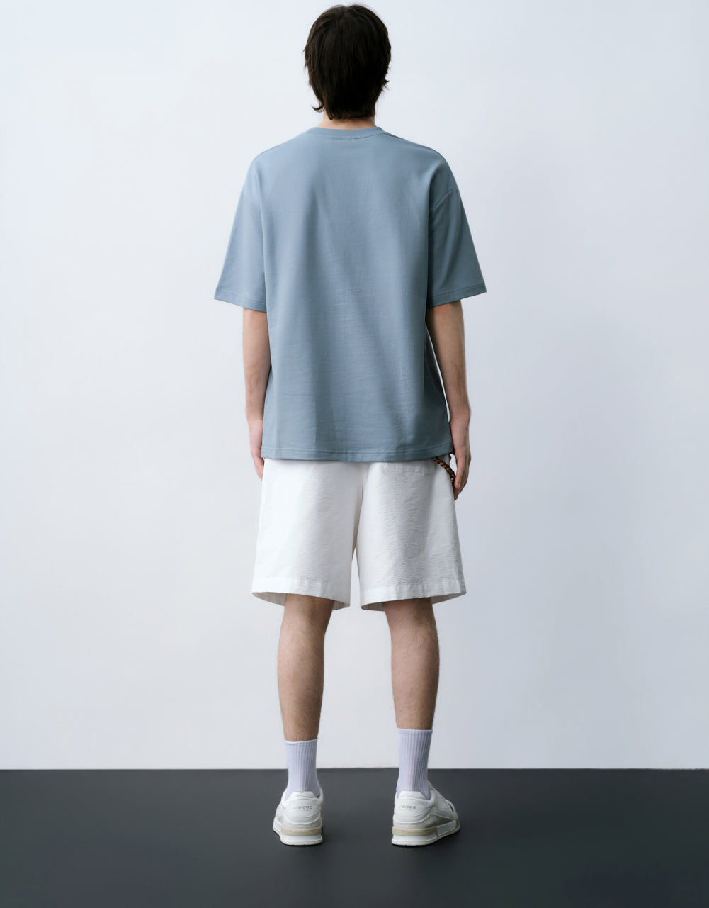 Elastic Waist Shorts With Braided Rope