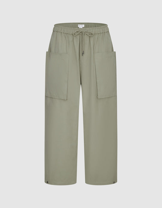 Drawstring Waist Straight Pants