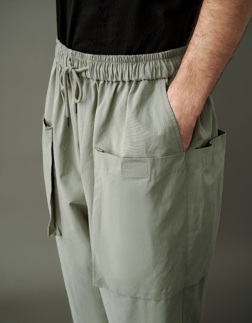 Drawstring Waist Straight Pants