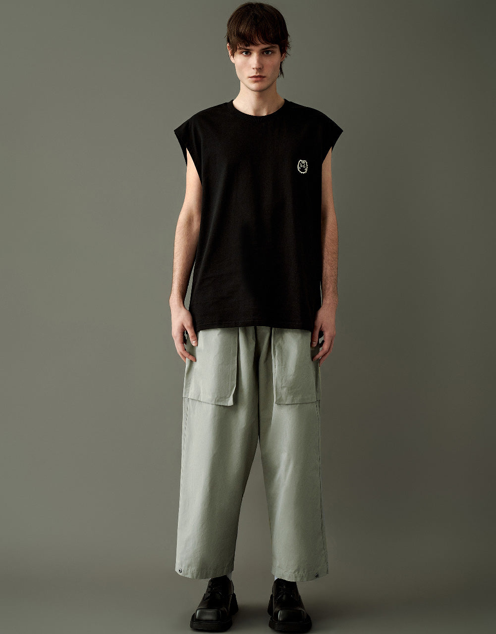 Drawstring Waist Straight Pants