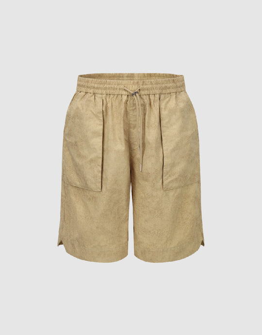 Drawstring Waist Loose Shorts