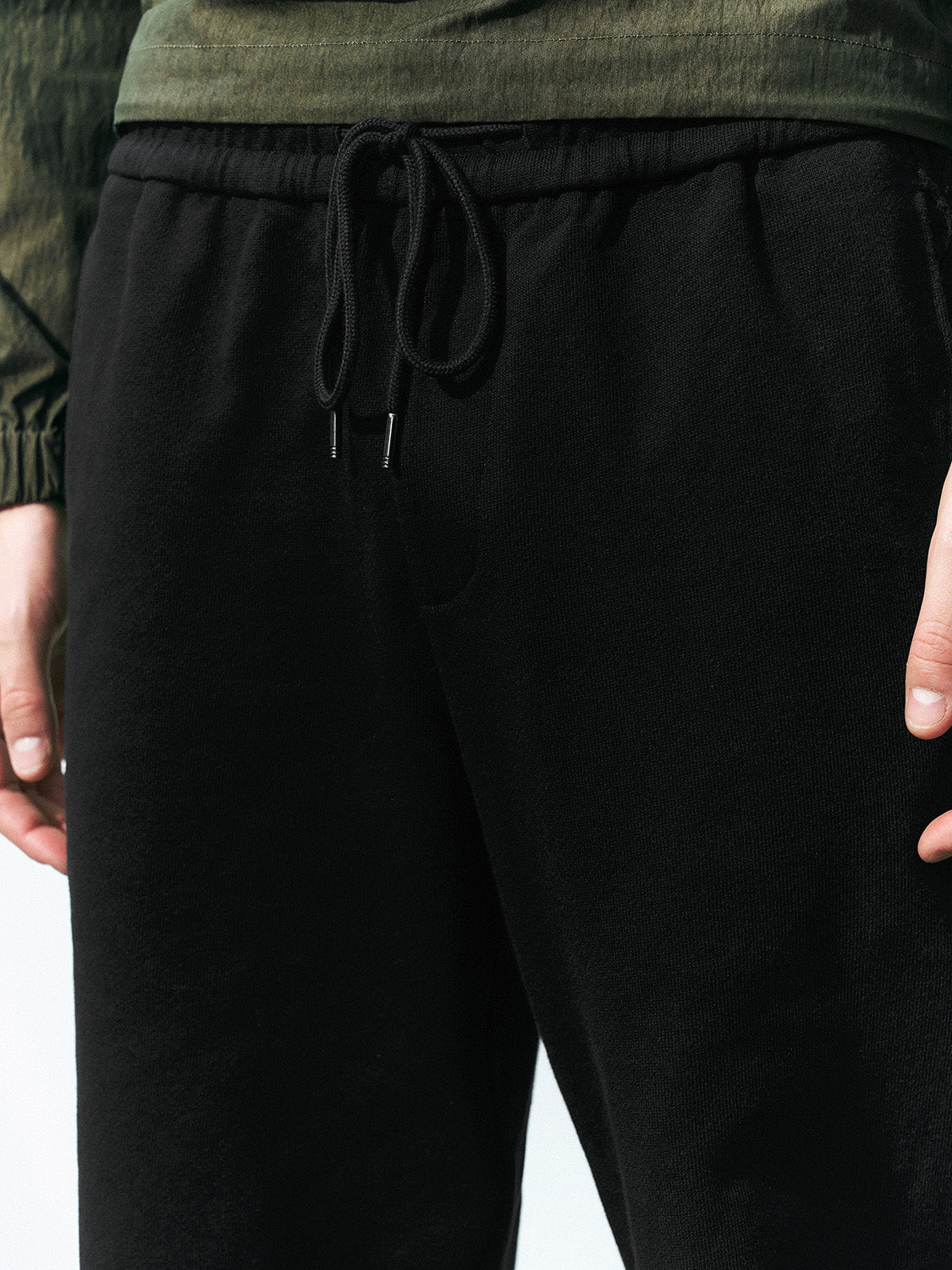 Drawstring Waist Straight Pants