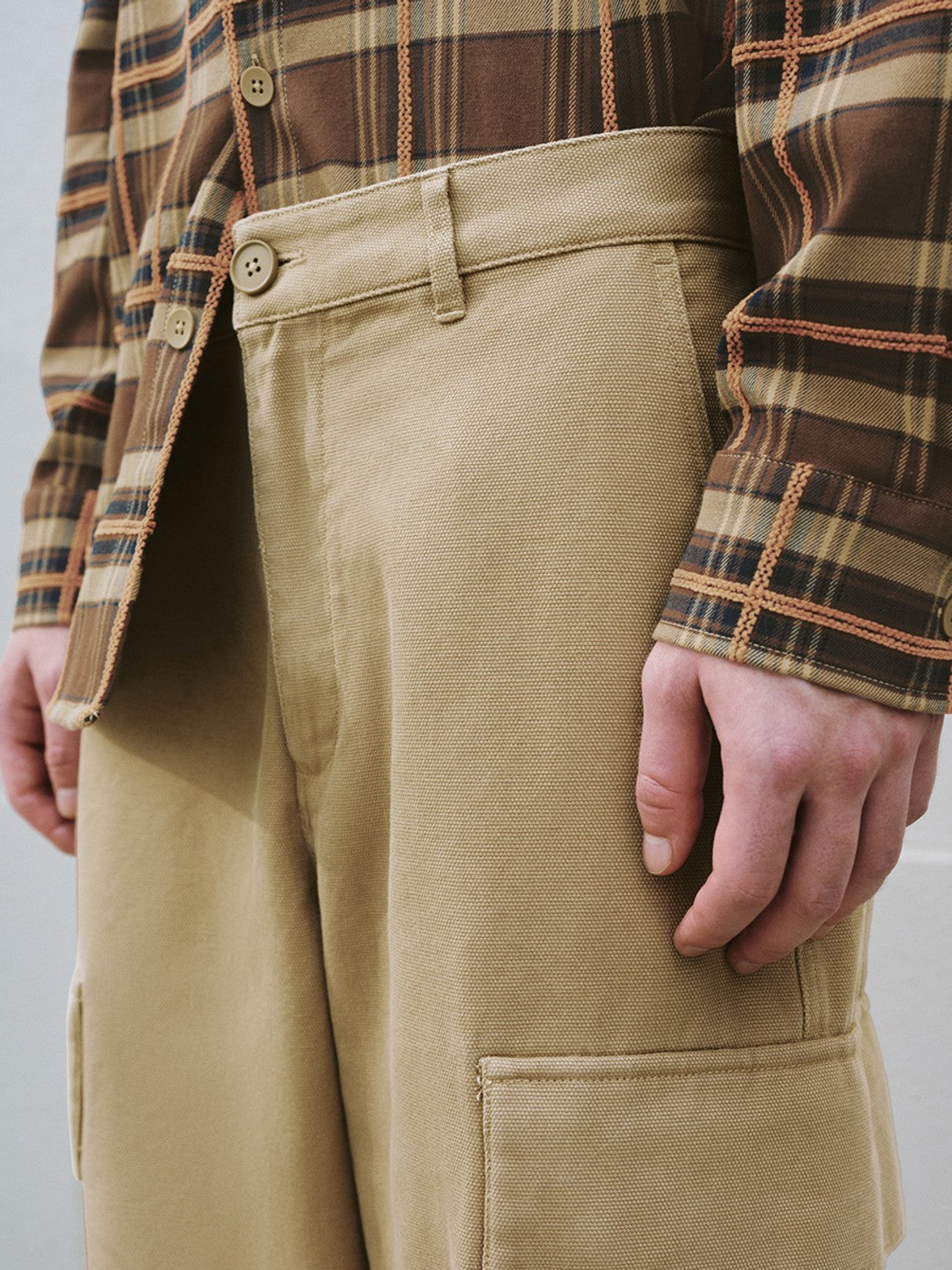 Wide-Leg Flap Pocket Pants