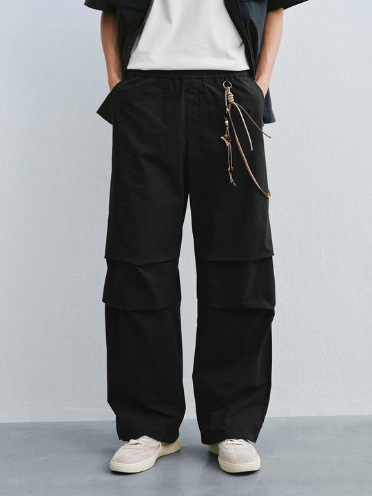 Slight Stretch Fabric Wide Leg Pants