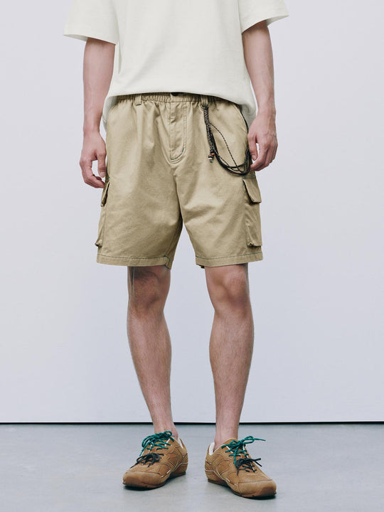 Cotton Cargo Pockets Shorts