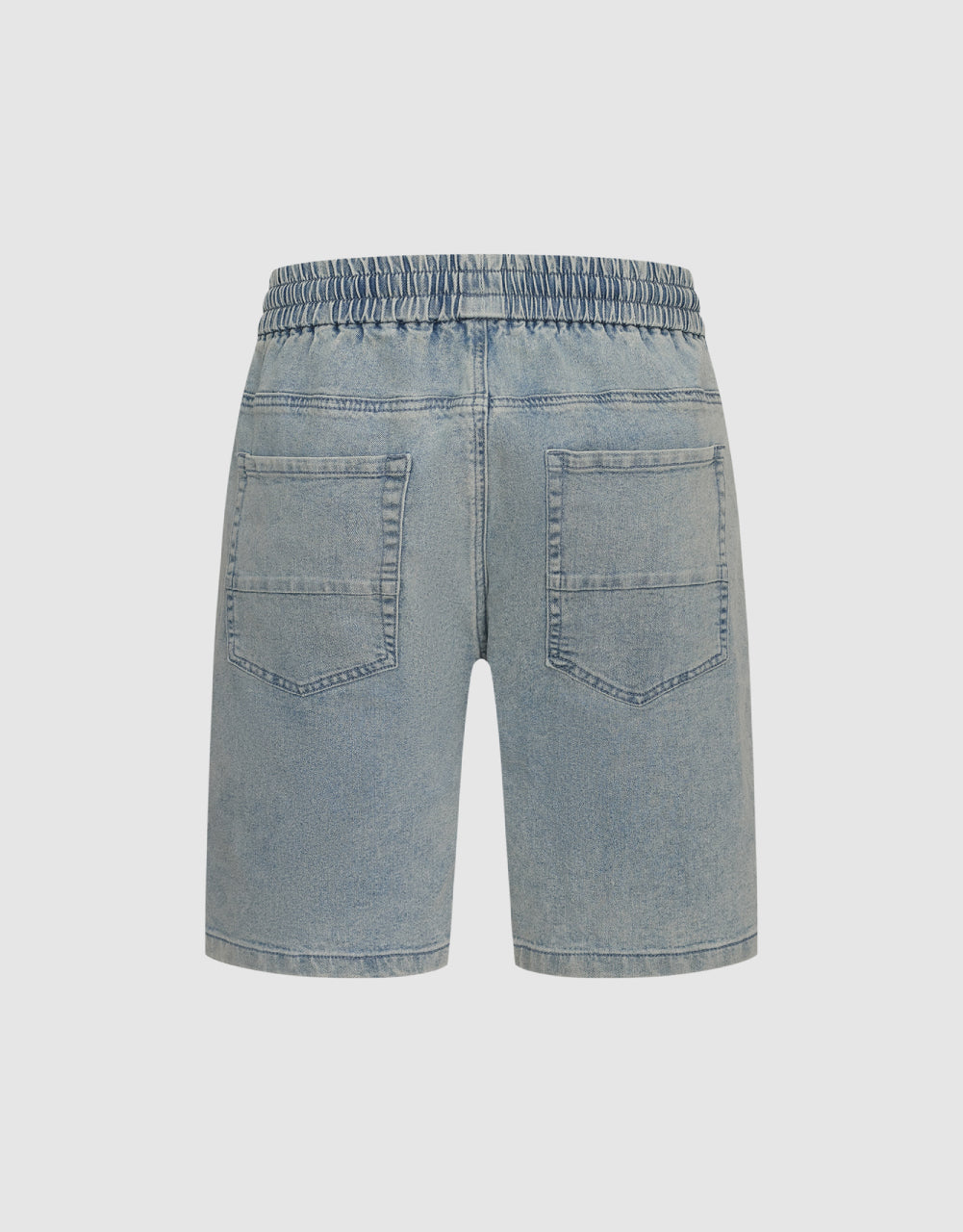 Drawstring Waist Denim Shorts