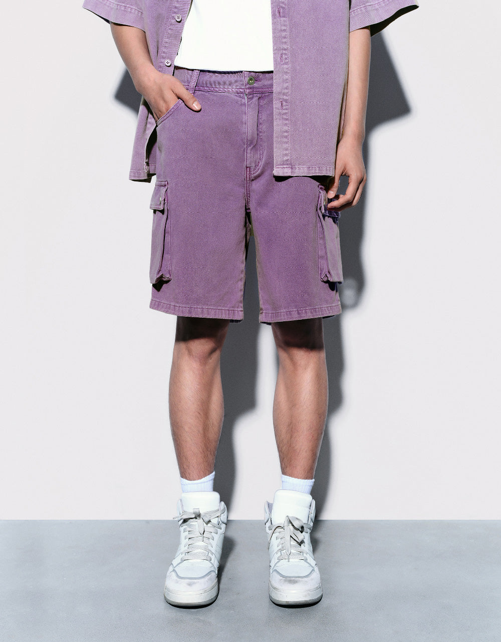 Multi-Pocket Denim Shorts