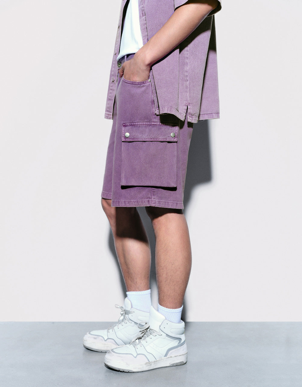 Multi-Pocket Denim Shorts