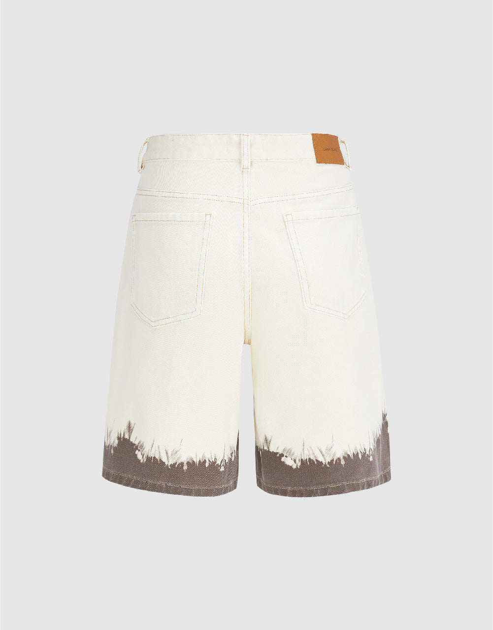 Printed Denim Shorts