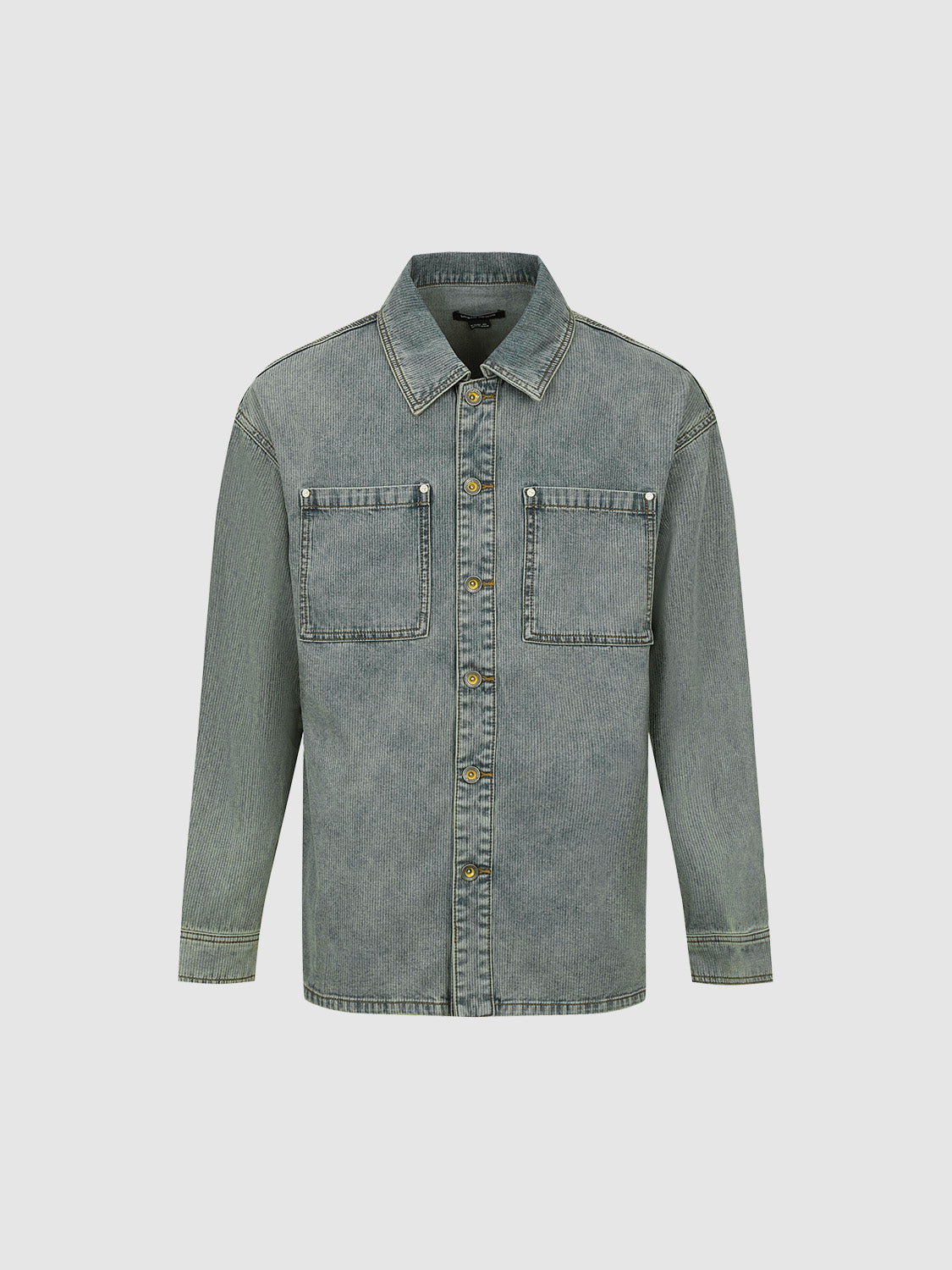 Button Up Loose Denim Shirt