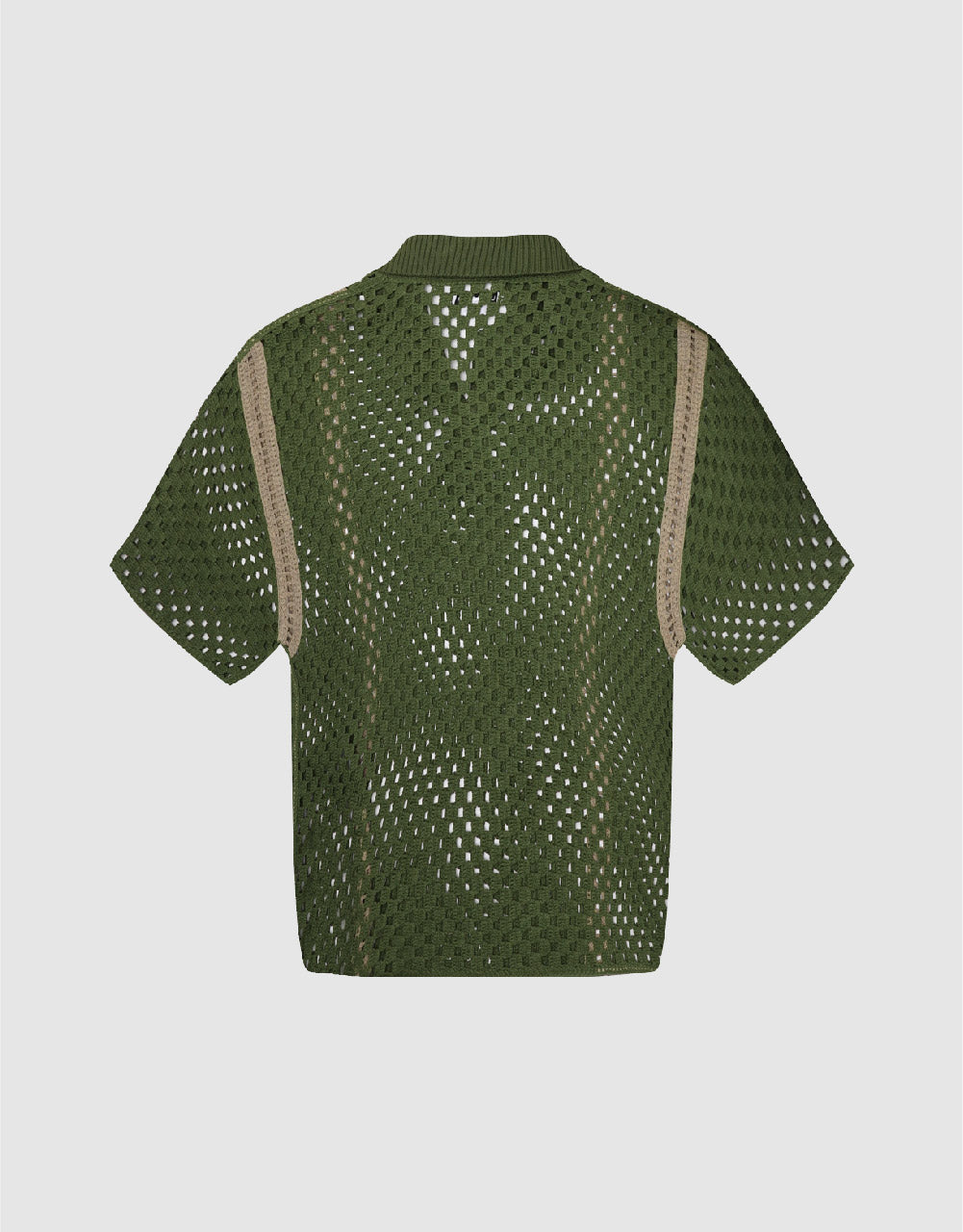 Crochet Lapel Knitted T-Shirt