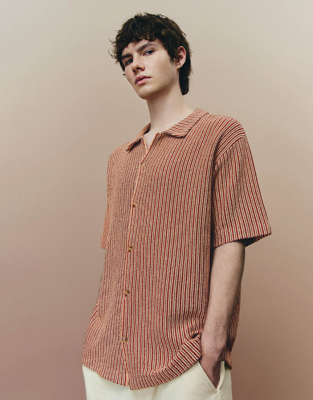 Lapel Knitted T-Shirt