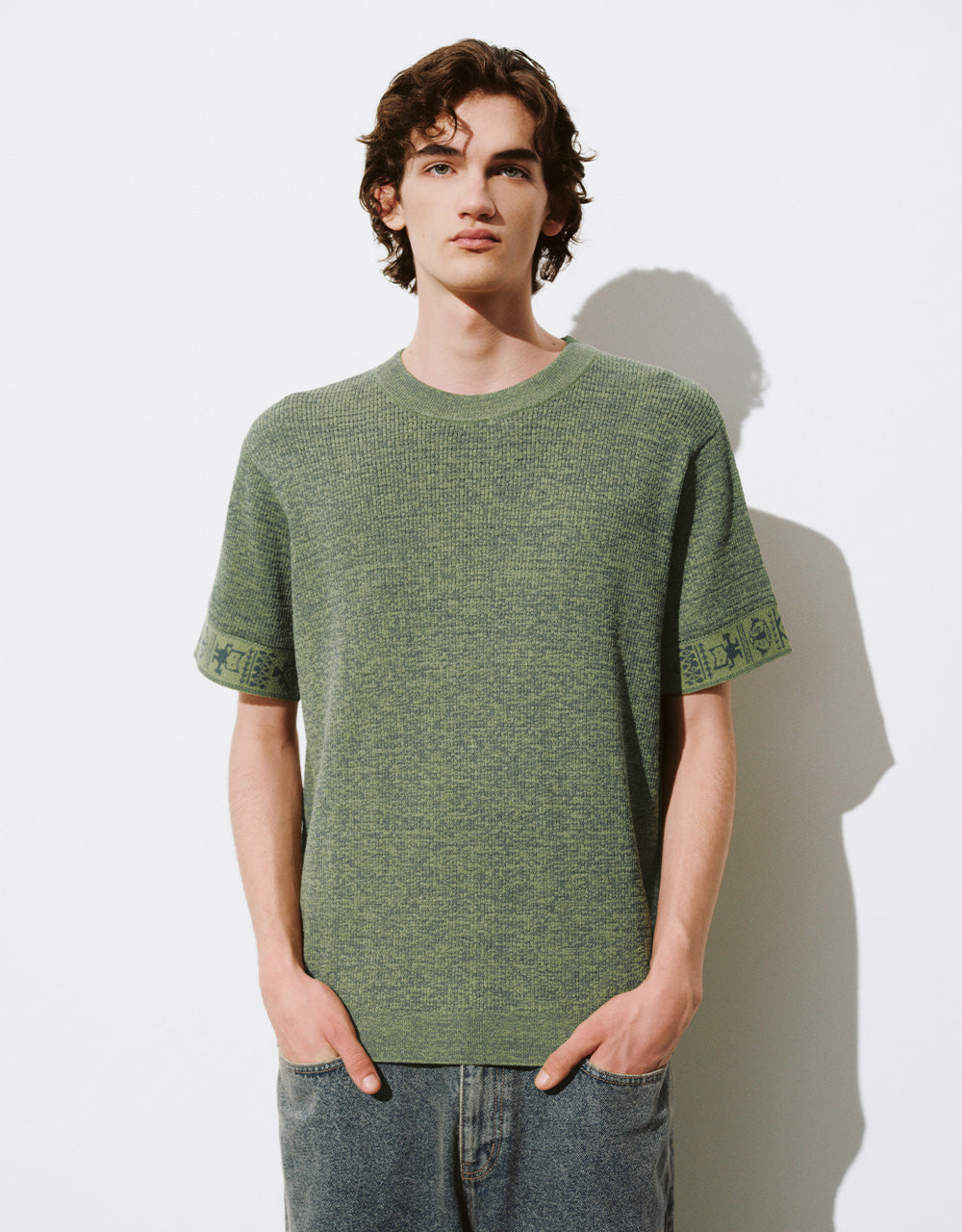 Crew Neck Knitted T-Shirt