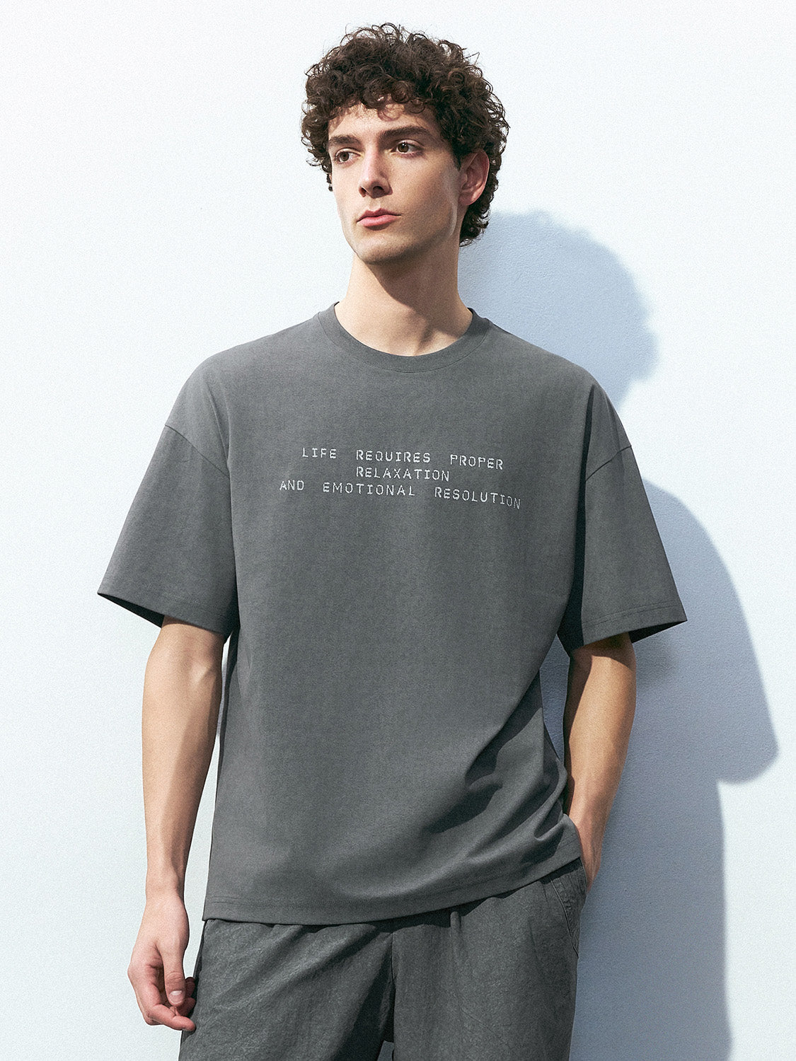 Printed Crew Neck Loose T-Shirt