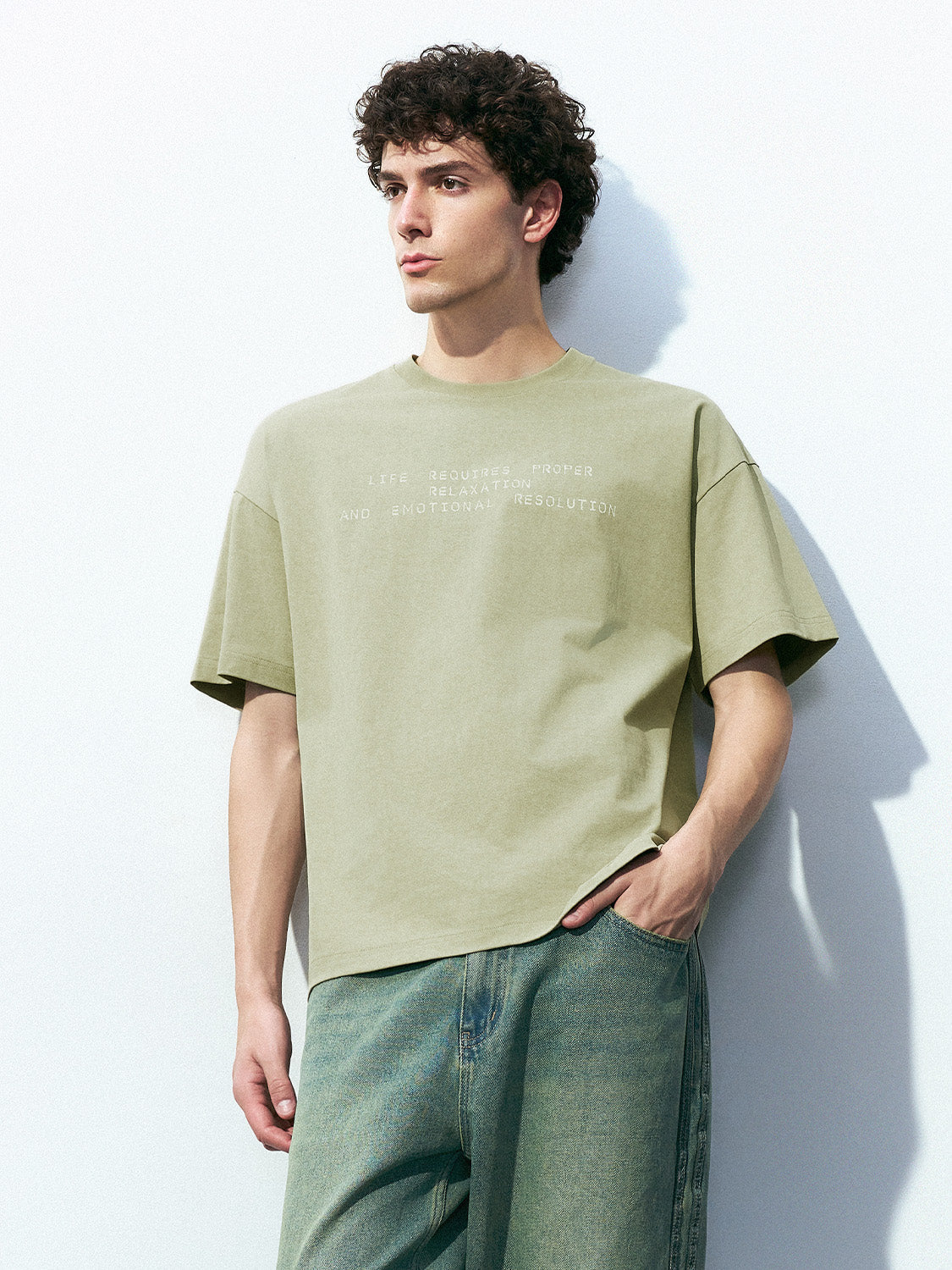 Printed Crew Neck Loose T-Shirt